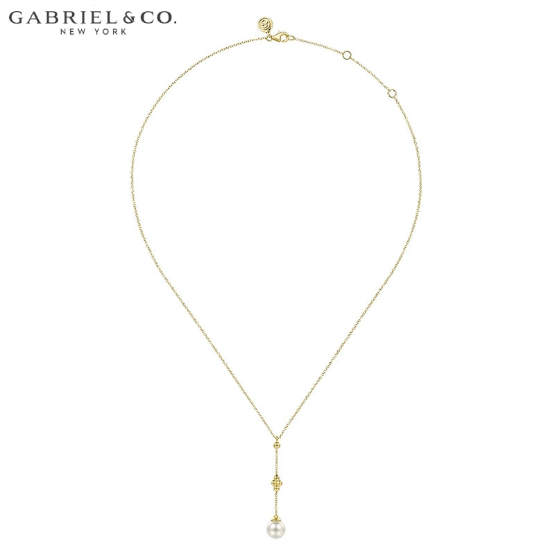 14kt Genuine Pearl Drop Necklace
