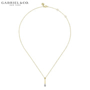 Natural Diamond Teardrop Necklace