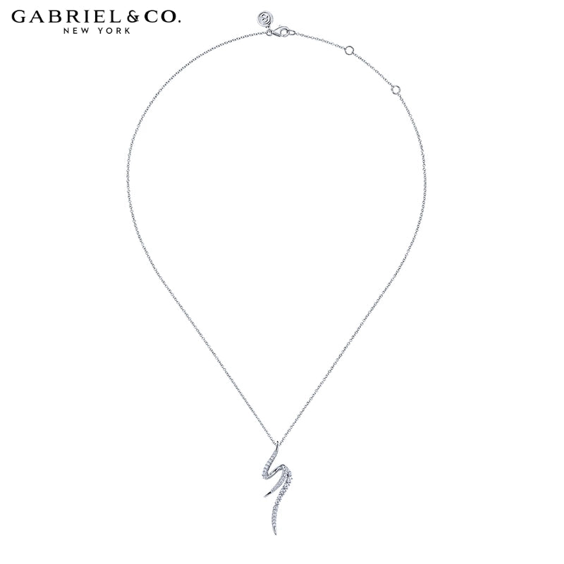 14kt 0.35cts Natural Diamond Drop Necklace
