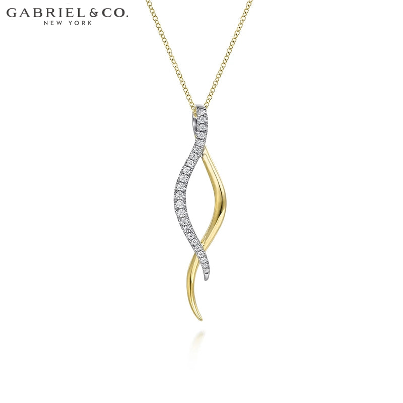 Natural Diamond Bypass Necklace