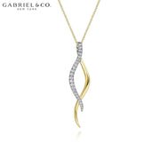 Natural Diamond Bypass Necklace