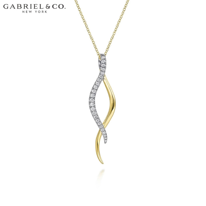 Natural Diamond Bypass Necklace