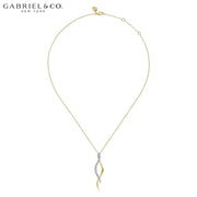 Natural Diamond Bypass Necklace