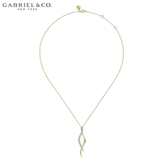 Natural Diamond Bypass Necklace