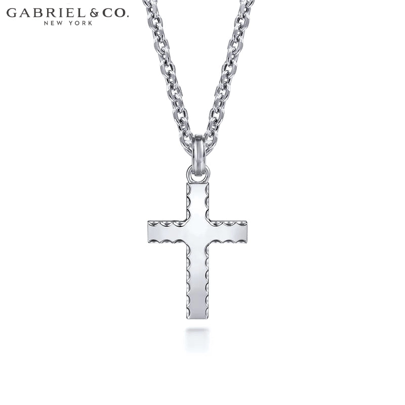 Signature Beveled Cross Pendant