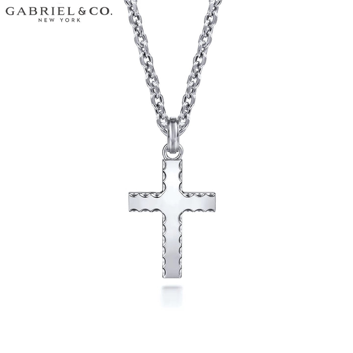 Signature Beveled Cross Pendant
