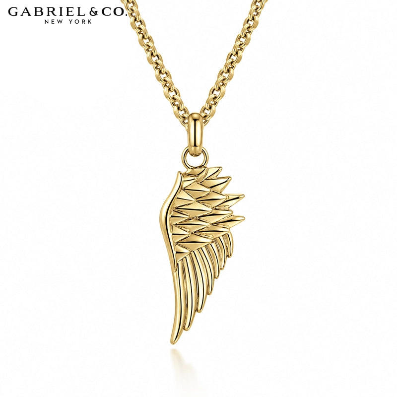 14kt Signature Angel Wing Necklace