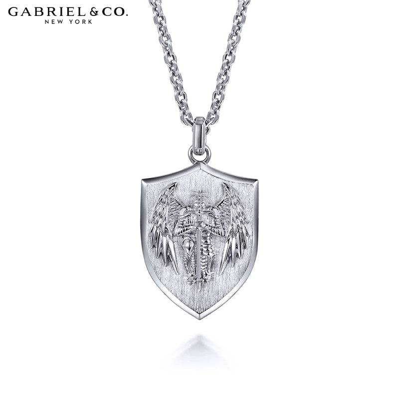 Sterling Silver Signature St. Michael Necklace