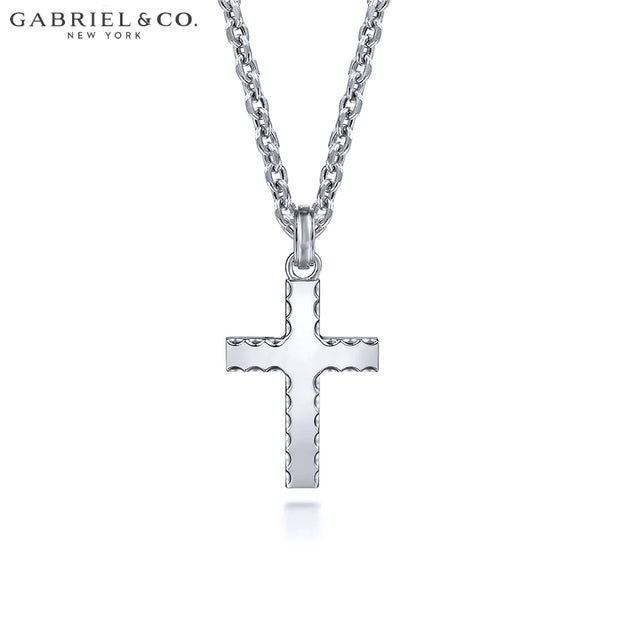 Signature Beveled Cross Pendant