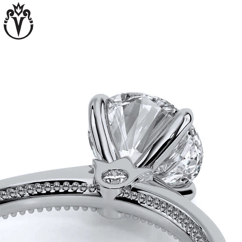 1.00ctr-3.00ctr Round Cut Lab Grown Diamond Ring