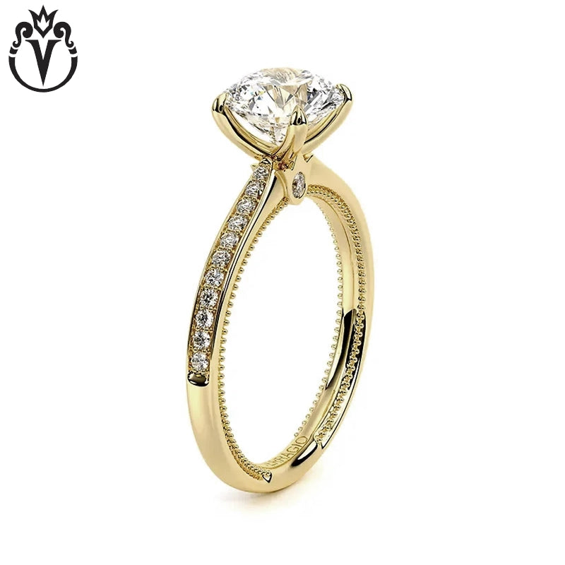 1.00ctr-3.00ctr Round Cut Lab Grown Diamond Ring