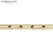 Paper Clip Gold Bracelet 6.8mm