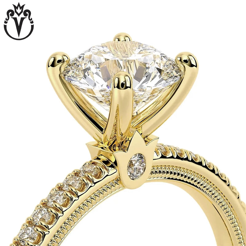 1.00ctr-3.00ctr Round Cut Natural Diamond Ring