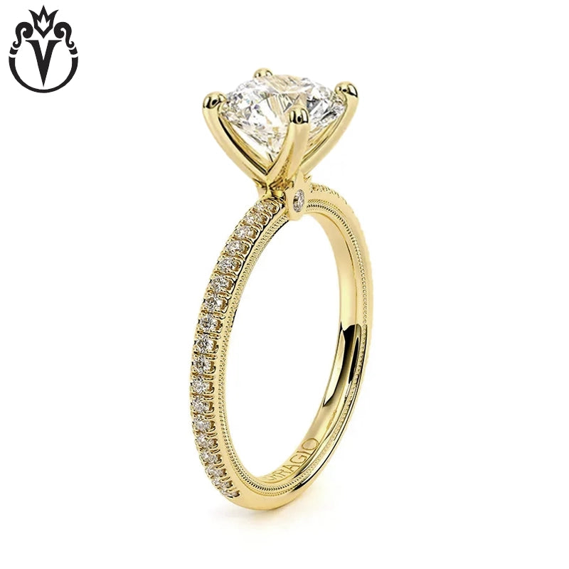 1.00ctr-3.00ctr Round Cut Lab Grown Diamond Ring