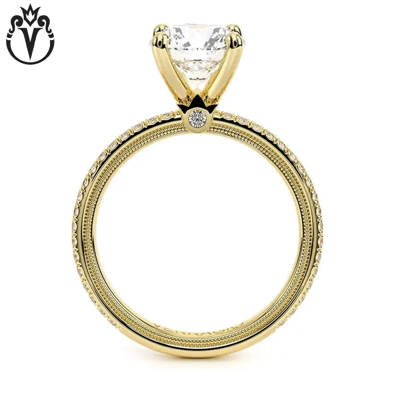 1.00ctr-3.00ctr Round Cut Lab Grown Diamond Ring