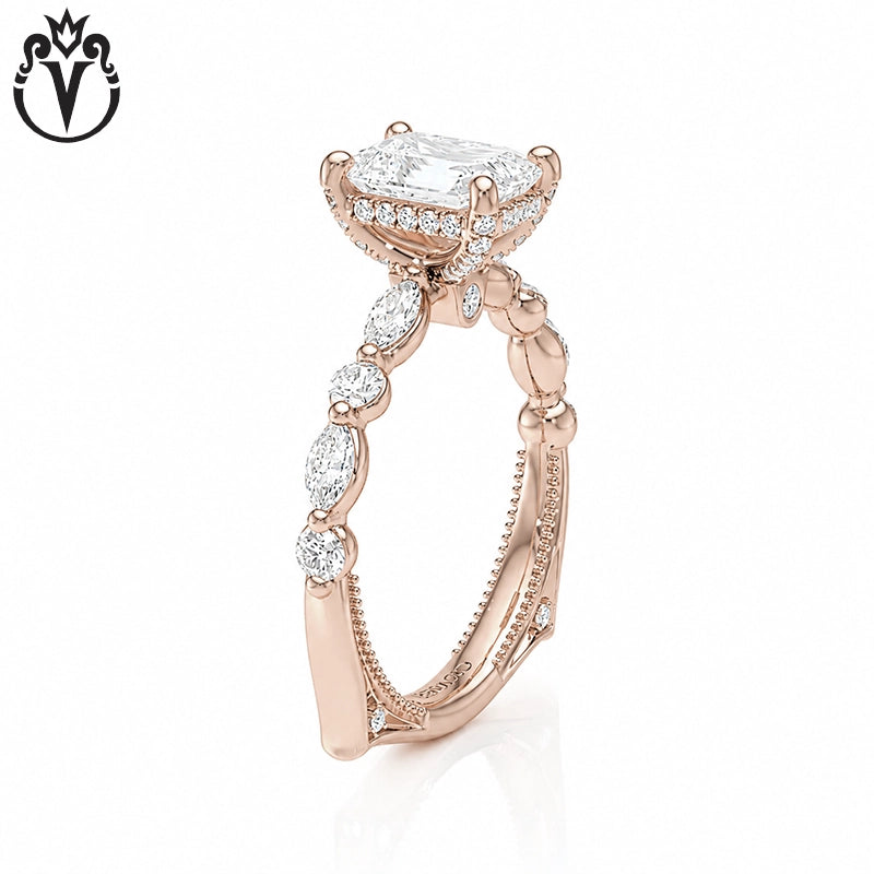 1.50ctr-3.00ctr Emerald Cut Lab Grown Diamond Ring Tailor Made