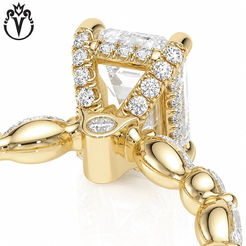 1.00ctr-2.00ctr Emerald Cut Natural Diamond Ring Tailor Made