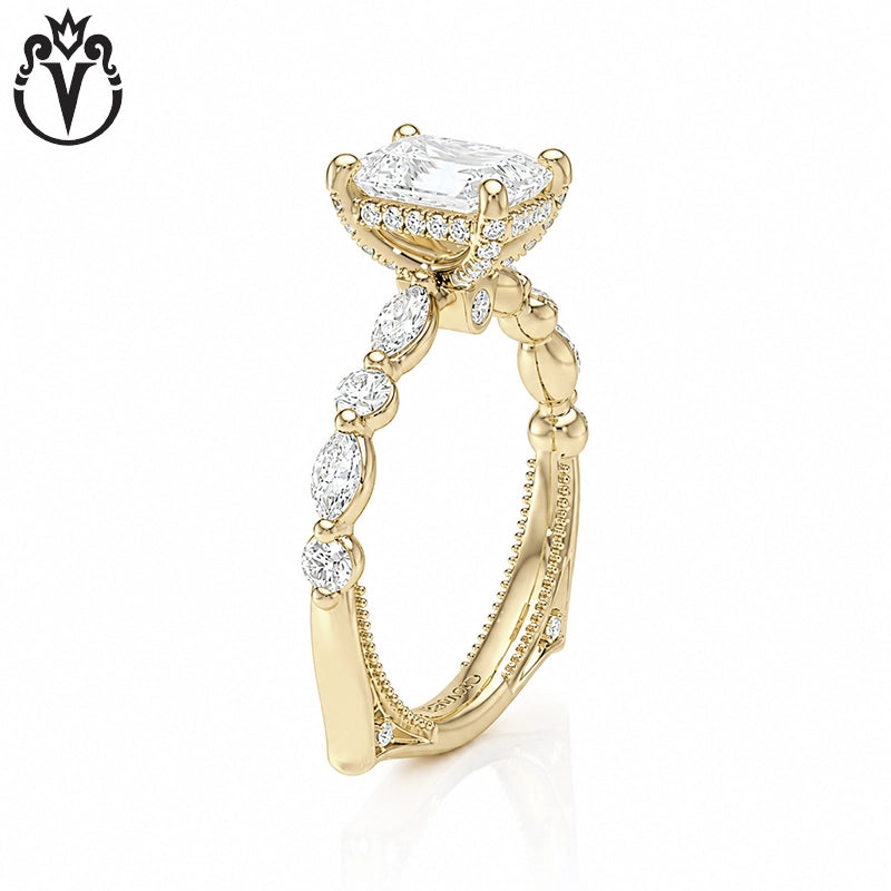 1.50ctr-3.00ctr Emerald Cut Lab Grown Diamond Ring Tailor Made