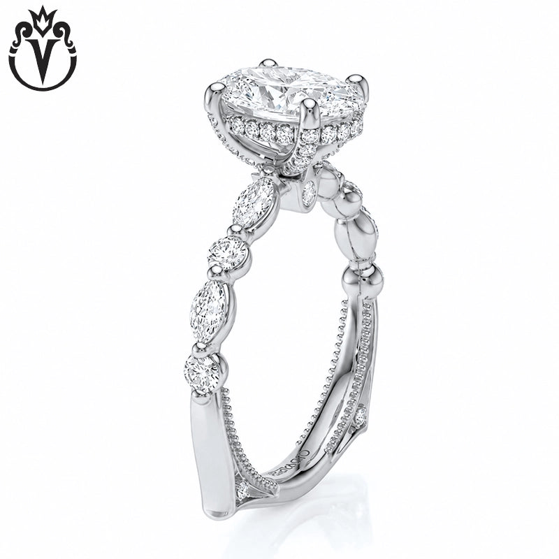1.00ctr-2.00ctr Oval Cut Natural Diamond Ring Tailor Made