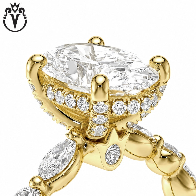 1.00ctr-2.00ctr Oval Cut Natural Diamond Ring Tailor Made