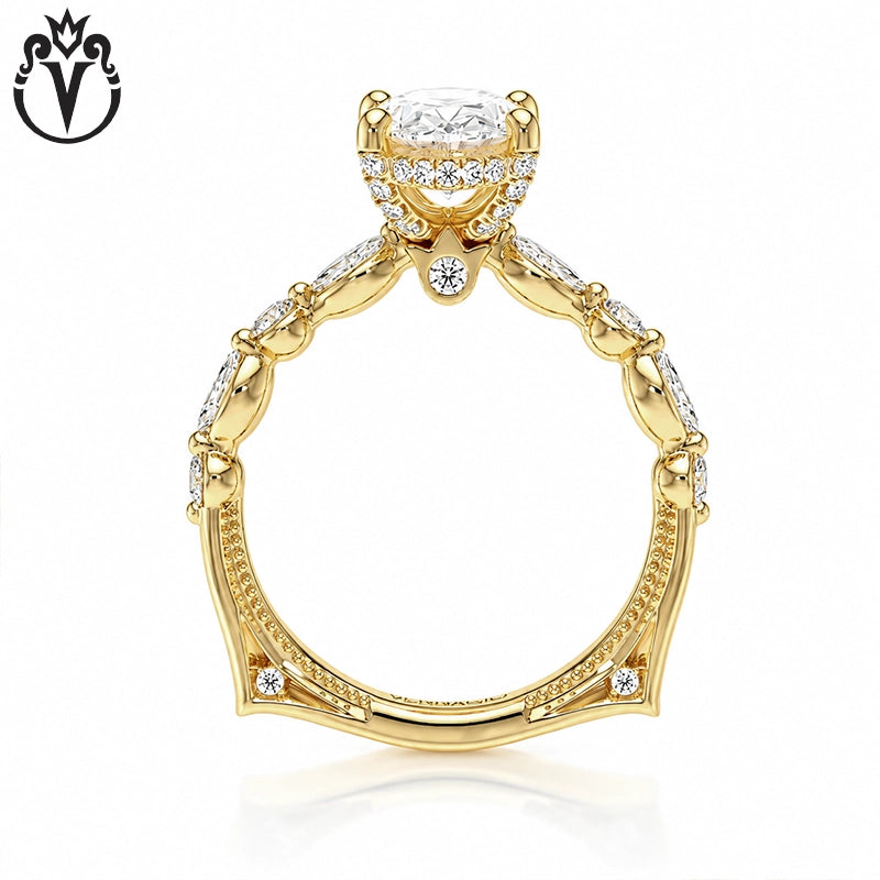 1.50ctr-3.00ctr Oval Cut Lab Grown Diamond Ring Tailor Made
