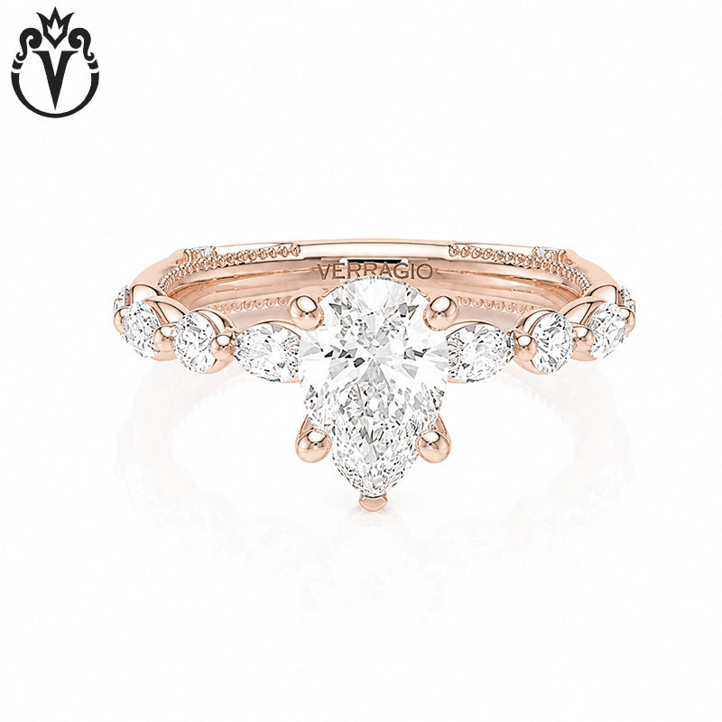 1.50ctr-3.00ctr Pear Cut Lab Grown Diamond Ring Tailor Made