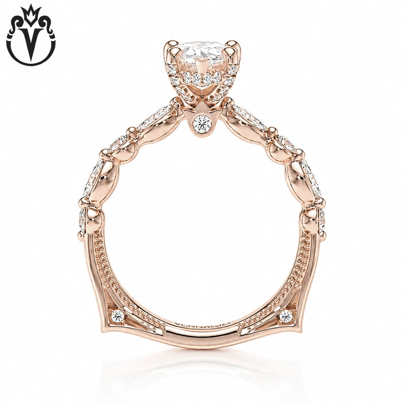 1.50ctr-3.00ctr Pear Cut Lab Grown Diamond Ring Tailor Made