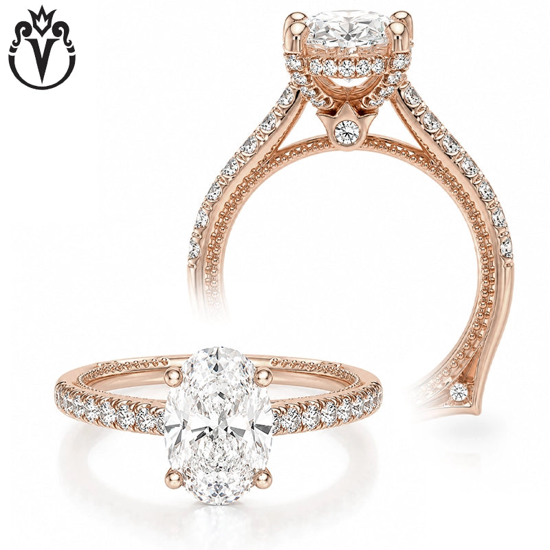 1.50ctr-3.00ctr Oval Cut Lab Grown Diamond Ring Tailor Made