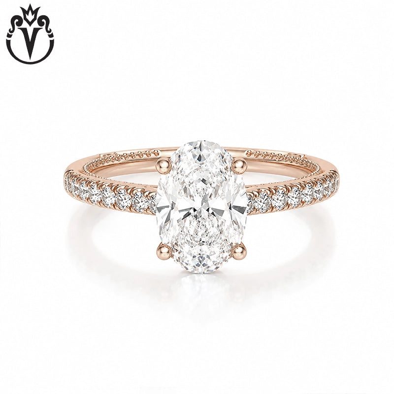 1.50ctr-3.00ctr Oval Cut Lab Grown Diamond Ring Tailor Made