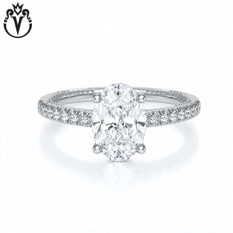 1.00ctr-2.00ctr Oval Cut Natural Diamond Ring Tailor Made