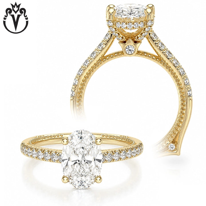 1.50ctr-3.00ctr Oval Cut Lab Grown Diamond Ring Tailor Made