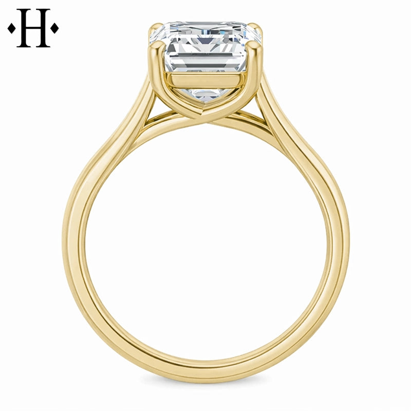 3.00ctr-5.00ctr Emerald Cut Lab Grown Diamond Ring
