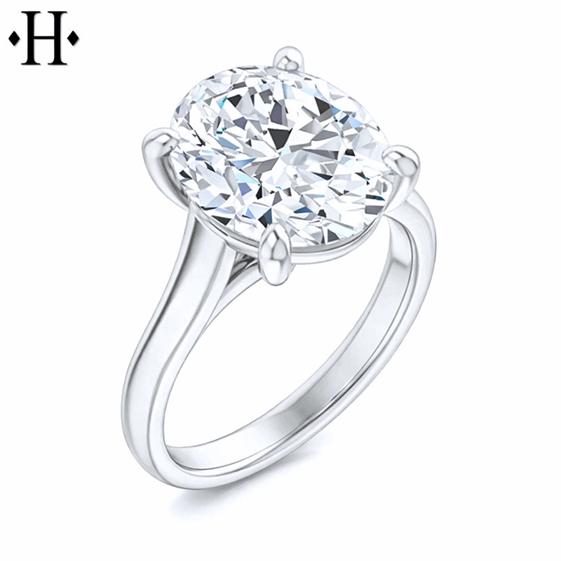 3.00ctr-5.00ctr Oval Cut Lab Grown Diamond Ring