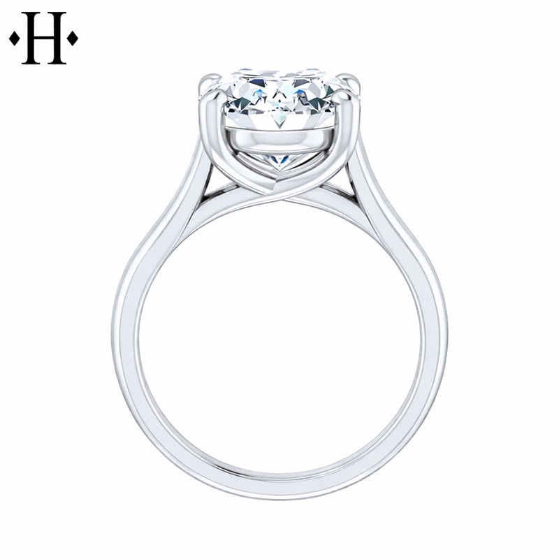 3.00ctr-5.00ctr Oval Cut Lab Grown Diamond Ring