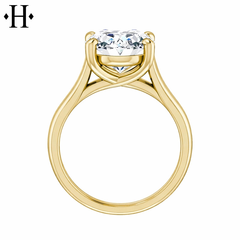 3.00ctr-5.00ctr Oval Cut Lab Grown Diamond Ring