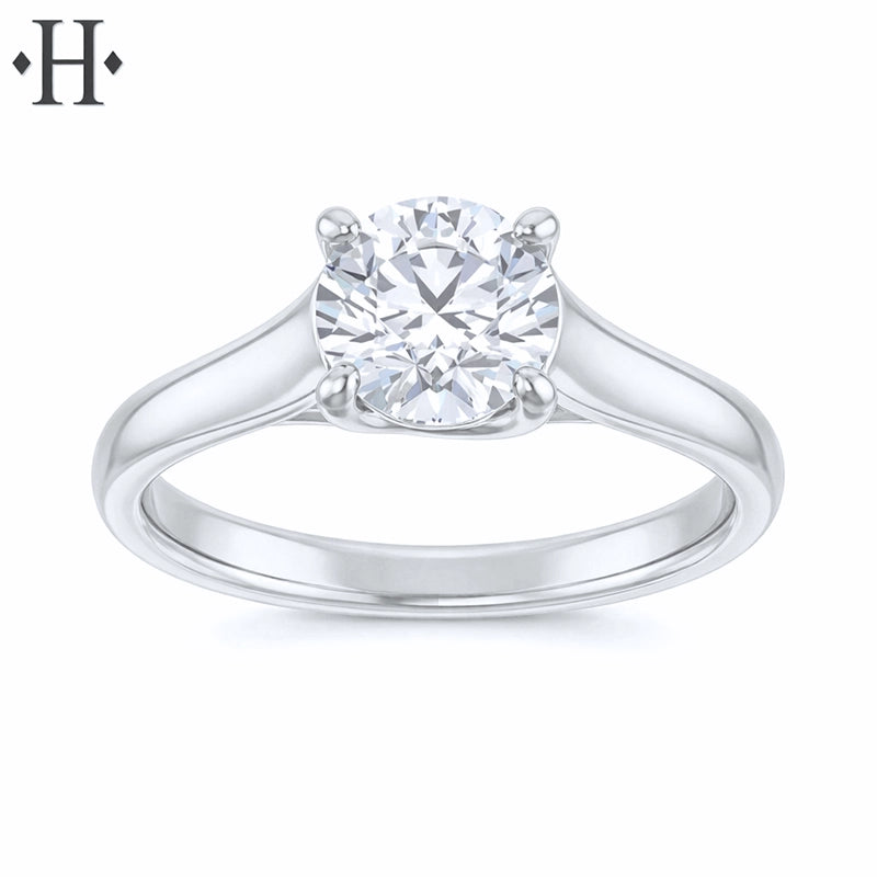 0.75ctr-1.25ctr Round Cut Natural Diamond Ring