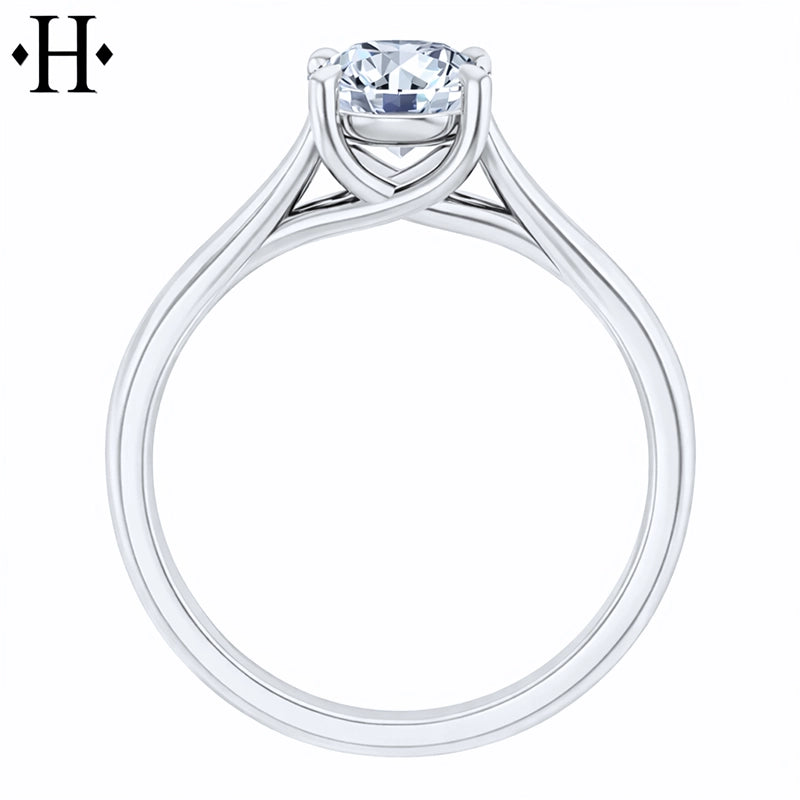 0.75ctr-1.25ctr Round Cut Natural Diamond Ring