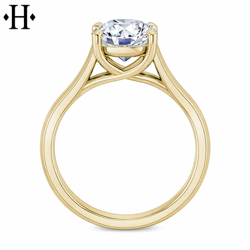 1.00ctr-2.00ctr Round Cut Lab Grown Diamond Ring Tailor Made