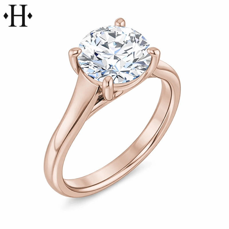1.00ctr-2.00ctr Round Cut Lab Grown Diamond Ring Tailor Made