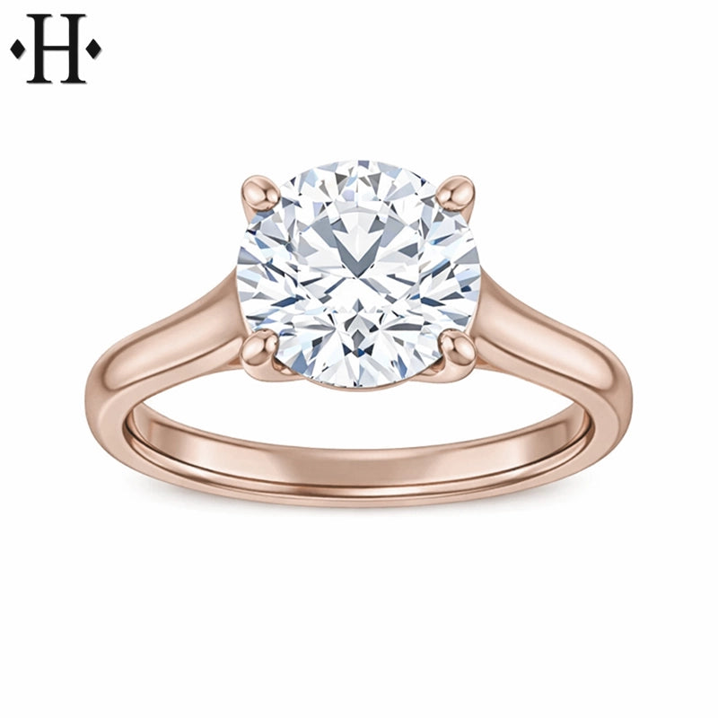 1.00ctr-2.00ctr Round Cut Lab Grown Diamond Ring Tailor Made