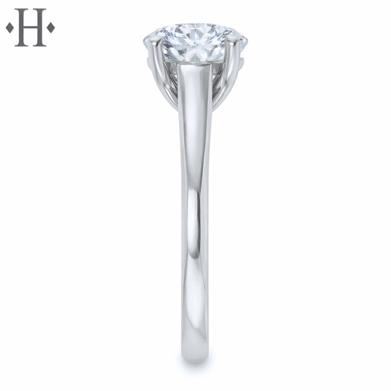 1.00ctr-2.00ctr Round Cut Lab Grown Diamond Ring Tailor Made