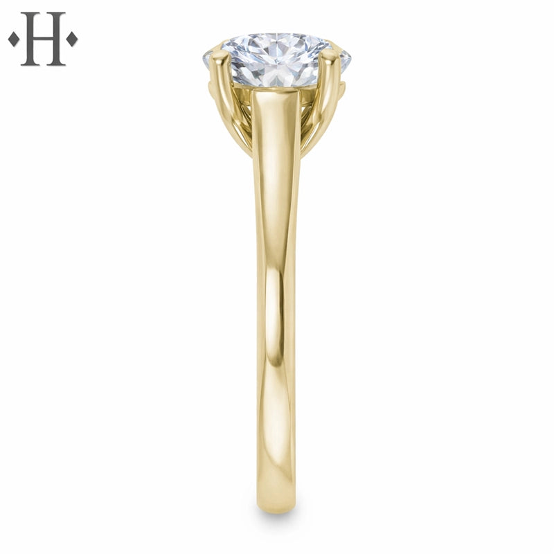 1.00ctr-2.00ctr Round Cut Lab Grown Diamond Ring Tailor Made
