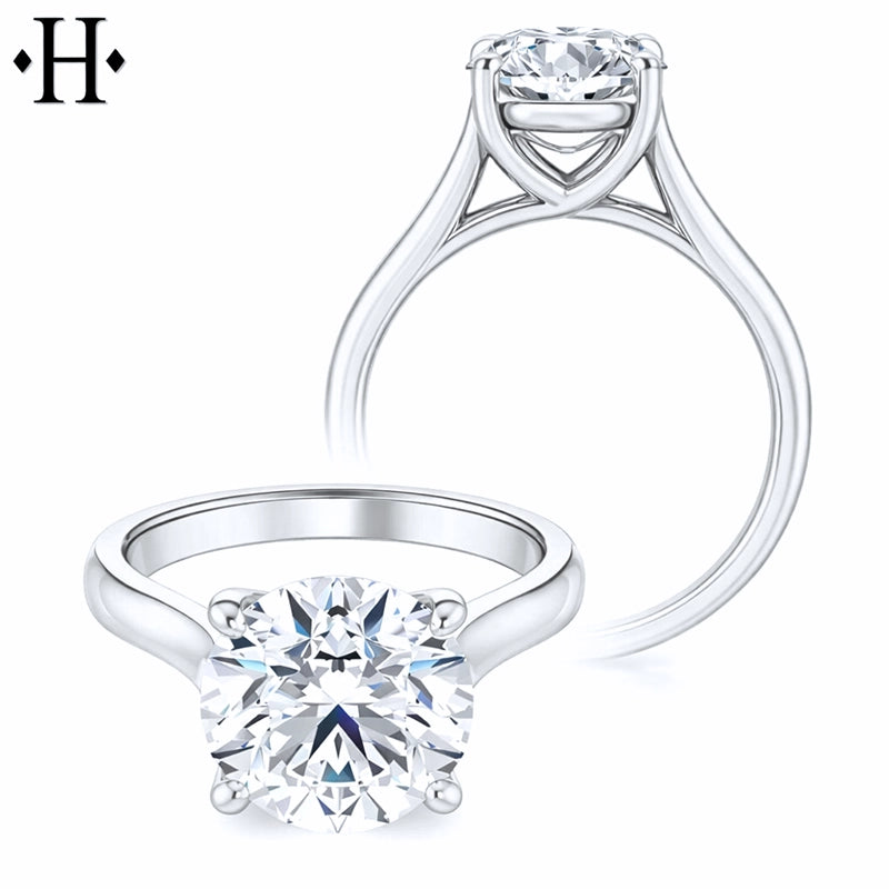 5.08ctw Round Cut Lab Grown Diamond Ring