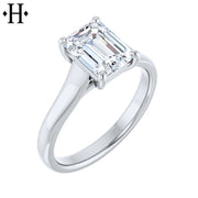 0.75ctr-2.00ctr Emerald Cut Lab Grown Diamond Ring