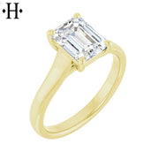 0.75ctr-2.00ctr Emerald Cut Lab Grown Diamond Ring