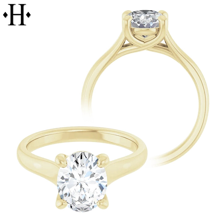 1.53ctw Oval Cut Lab Grown Diamond Ring