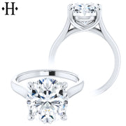 3.00ctr-5.00ctr Oval Cut Lab Grown Diamond Ring