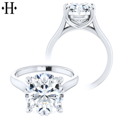 3.00ctr-5.00ctr Oval Cut Lab Grown Diamond Ring