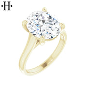 3.00ctr-5.00ctr Oval Cut Lab Grown Diamond Ring