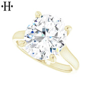 3.00ctr-5.00ctr Oval Cut Lab Grown Diamond Ring